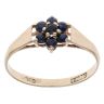 9ct Yellow Gold Sapphire Cluster Ring