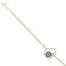 18ct Yellow Gold Cubic Zirconia and Sapphire Bracelet 7.5"