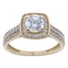 9ct Yellow Gold Cubic Zirconia Cluster Ring