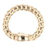 14ct Yellow Gold Monaco Curb Classic Plain Lock Bracelet 7.5"
