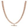 9ct Rose Gold T-Bar Rollerball Chain 20"