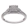 9ct White Gold 0.20ct Brilliant Cut Diamond Cluster Ring