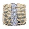 9ct Yellow Gold Cubic Zirconia Nugget Ring
