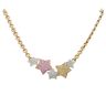 18ct Yellow White and Rose Gold 0.70ct Brilliant Cut Diamond and Sapphire Star Chain 18"