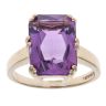 9ct Yellow Gold Amethyst Solitaire Ring
