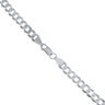 Silver Bevelled Flat Curb Chain 20"