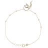 9ct Yellow Gold Spheres with Horseshoe and Lucky Horn Charm Bracelet 7.5"