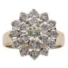 9ct Yellow Gold 0.20ct Brilliant Cut Diamond Cluster Ring