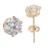 9ct Yellow Gold Cubic Zirconia Stud Earrings