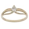 9ct Yellow Gold 0.23ct Pear Cut Diamond Solitaire Ring