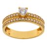 22ct Yellow Gold Cubic Zirconia Single Stone Ring