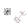 18ct White Gold 2.75ct Diamond Solitaire Stud Earrings
