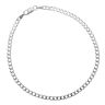 Silver Flat Curb Bracelet 8" By Icesia Gents