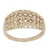 9ct Yellow Gold Three Row Keeper Ring