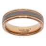 Unique & Co Tungsten And Carbide Rose Wedding Ring