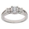 14ct White Gold 0.80ct Brilliant Cut Diamond Trilogy Ring