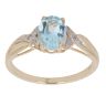 9ct Yellow Gold 0.05ct Diamond and Topaz Ring