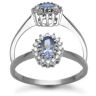 9ct White Gold 0.12ct Diamond & Tanzanite Ring