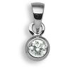9ct White Gold 0.20ct Rubover Pendant