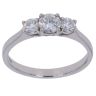 Platinum 0.85ct Brilliant Cut Diamond Trilogy Ring