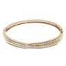 14ct Yellow Gold 1.00ct Brilliant Cut Diamond Crossover Bangle