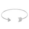 Silver Cubic Zirconia Arrow Bangle