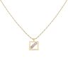 18ct Yellow Gold 0.16ct Diamond Trilogy Square Pendant and Chain 18"