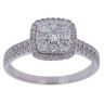 18ct White Gold 0.86ct Brilliant Cut Diamond Cluster Ring