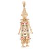 9ct Yellow Gold Multi Gemstone Clown Pendant