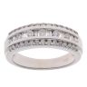 18ct White Gold 0.50ct Brilliant And Baguette Cut Diamond Fancy Ring