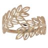 18ct Yellow Gold Two Row Leaf Ring