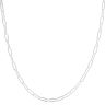 Silver Paperclip Chain 20"