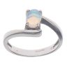 14ct White Gold Opal Single Stone Ring