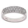 18ct White Gold 0.90ct Brilliant Cut Diamond Three Row Fancy Ring