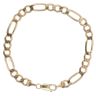 9ct Yellow Gold Figaro Bracelet 8"
