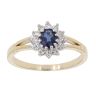 9ct Yellow Gold Cubic Zirconia Cluster Ring