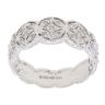 9ct White Gold 0.10ct Brilliant Cut Diamond Patterned Ring