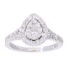 14ct White Gold 0.81ct Diamond Cluster Ring