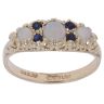 9ct Yellow Gold Sapphire and Opal Cluster Ring