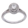 Vera Wang 18ct White Gold 0.75ct Oval and Brilliant Cut Diamond and Sapphire Cluster Ring