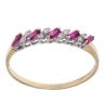 18ct Yellow Gold 0.10ct Diamond and Ruby Fancy Ring