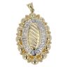14ct Yellow And White Gold  Bubble And Greek Key Pendant
