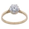 14ct Yellow Gold Cubic Zirconia Solitaire Ring
