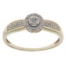 9ct Yellow Gold 0.17ct Brilliant Cut Diamond Cluster Ring