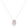 9ct White Gold 0.10ct Diamond Bars Pendant and Chain 18"
