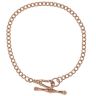 9ct Rose Gold T-Bar Curb Bracelet 7.5"
