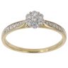 18ct Yellow Gold 0.33ct Brilliant Cut Diamond Cluster Ring