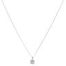 9ct White Gold 0.25ct Diamond Cluster Pendant and Chain 18"