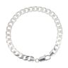 Silver Square Curb Bracelet 8"