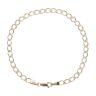 9ct Yellow and White Gold Diamond Cut Curb Bracelet 7.5"